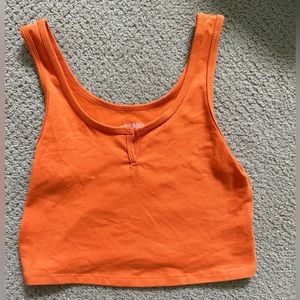 Orange crop top